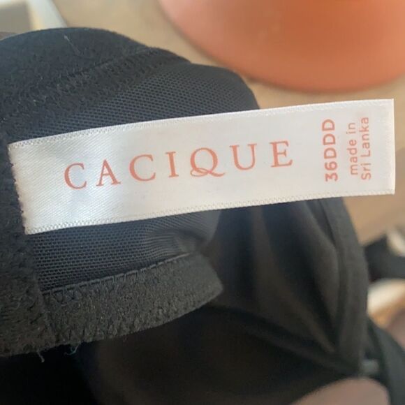 Cacique Black padded Bra 36DDD - Picture 5 of 6